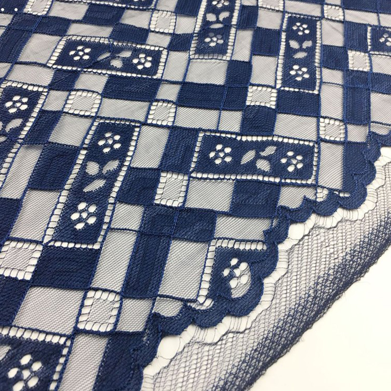 Dress Geometric Cutwork Lace Fabric for Women's Wear Wholesale Supplie 2
